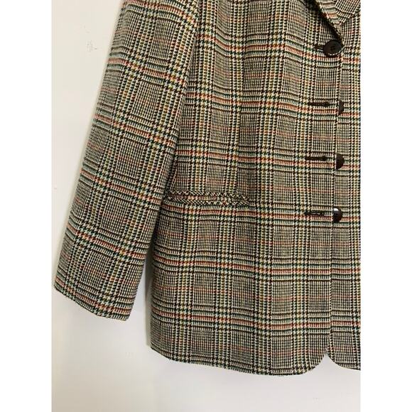 Vintage Worthington Houndstooth Plaid Blazer Womens Size 12 Gingham Academia - Picture 5 of 8